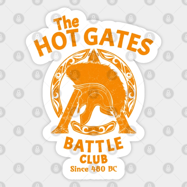 The Hot Gates Battle Club Sticker by NicGrayTees